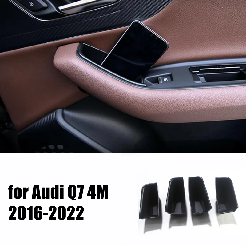 LHD! Car Accessories for Audi Q7 4M 2016 2017 2018 2019 2020 2021 Plastic Interior Front Rear Door Storage Box Holder Organizers