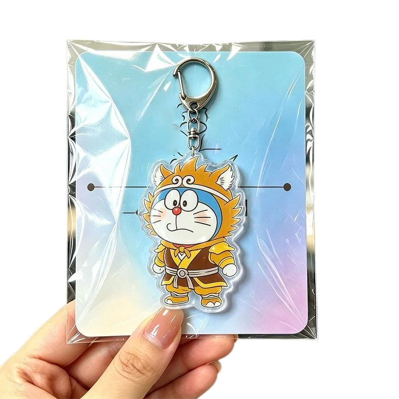 Cute Doraemon Dog‑shaped Keychain Lovely Pendant Daily Portable Bag Decor Gift view 2