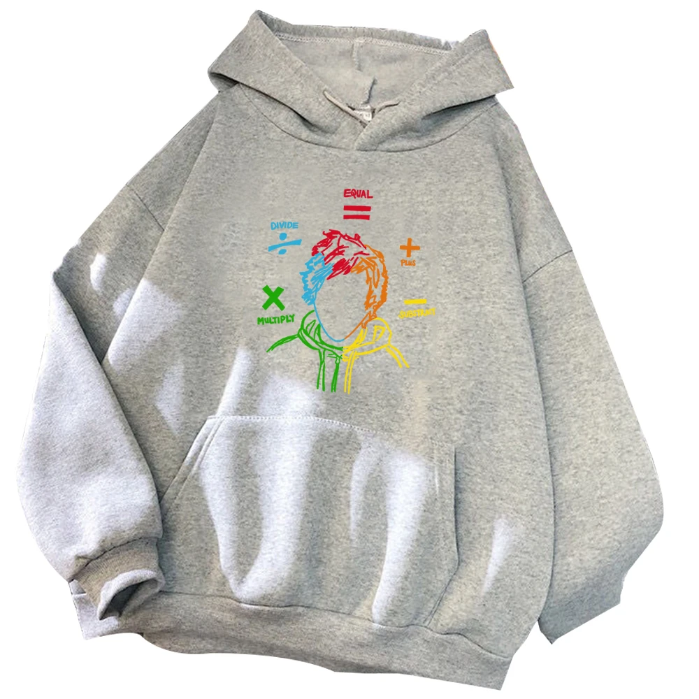 Ed Sheeran-Sudadera con capucha de manga larga para hombre y mujer, sudadera con estampado de la gira mundial de matemáticas, regalo para fanáticos de la música, informal, primavera y verano, 2024