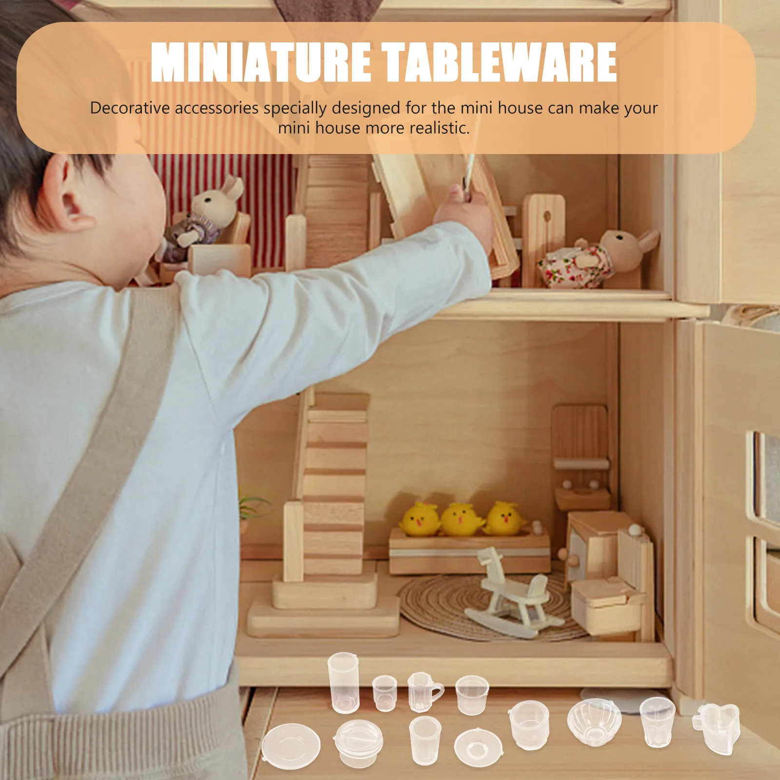 

Набор из 15 миниатюрных пластиковых кухонных принадлежностей для кукольного домика, реалистичные украшения для миниатюрной кухни