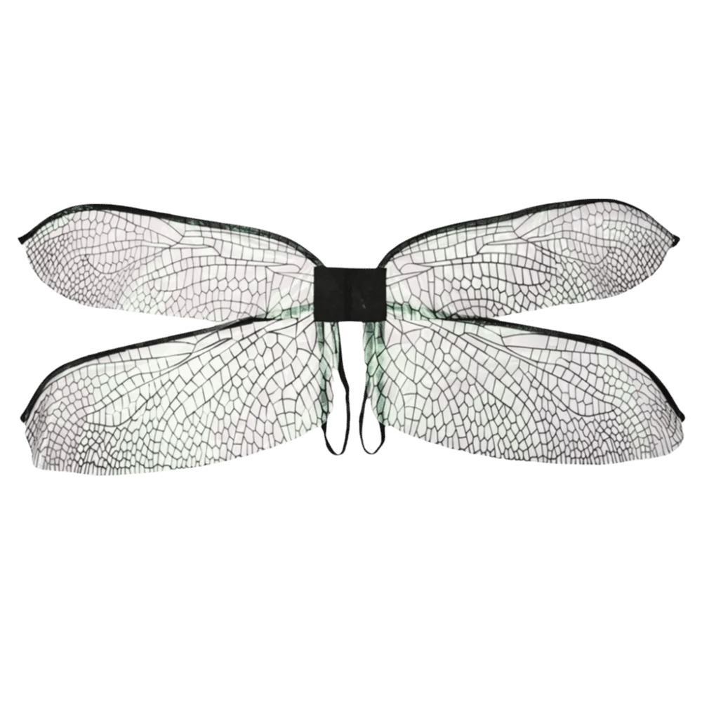 Cute Polyester Dragonfly Wings Iridescent Transparent Mesh Fairy Elf Wings Shimmer Large Costume Wings Theme Party