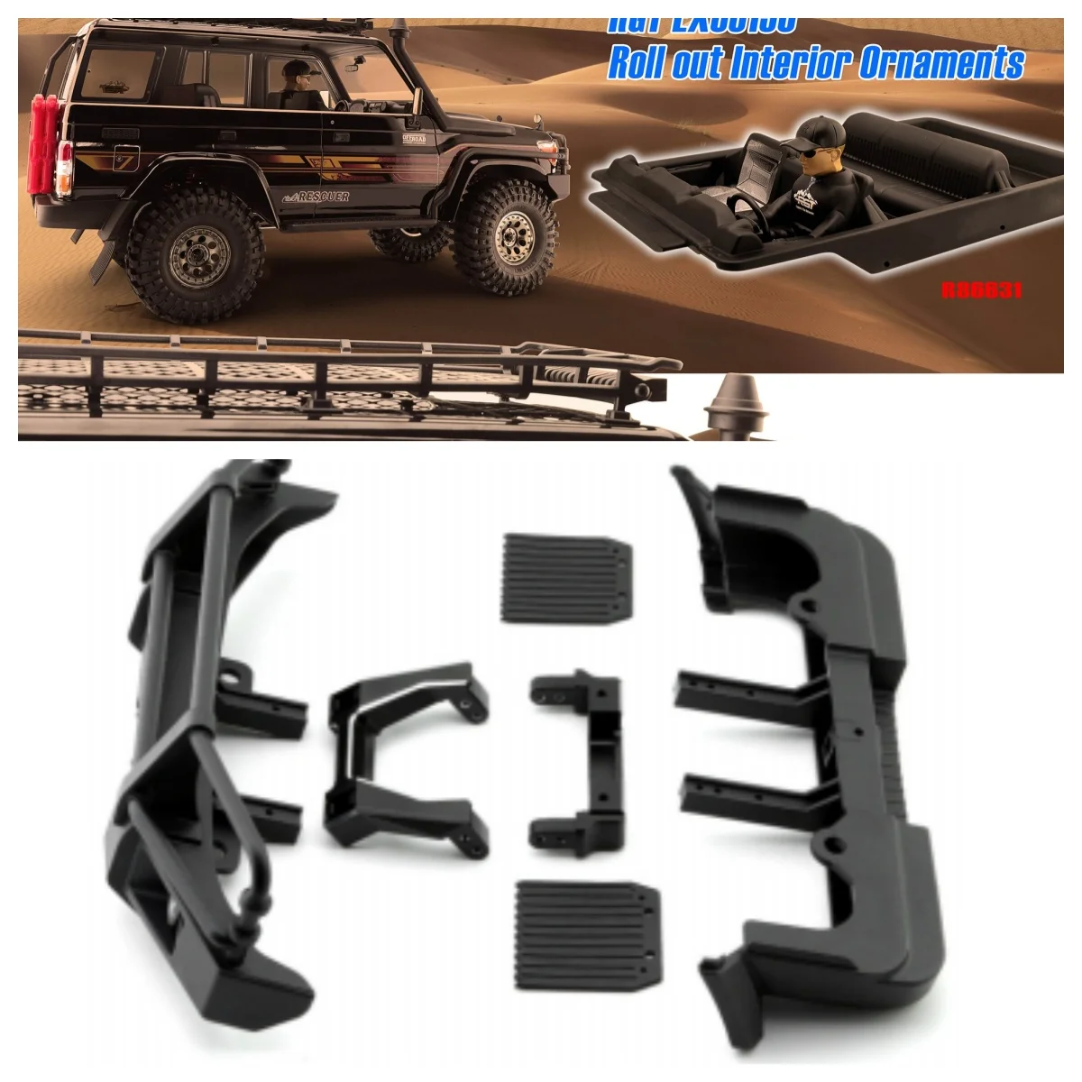 RGT  R86715 TRX4 Replaces LC76 Accessories Kit for EX86190 1/10 RC Realistic Crawler Real Hard-core Off-road Model Car