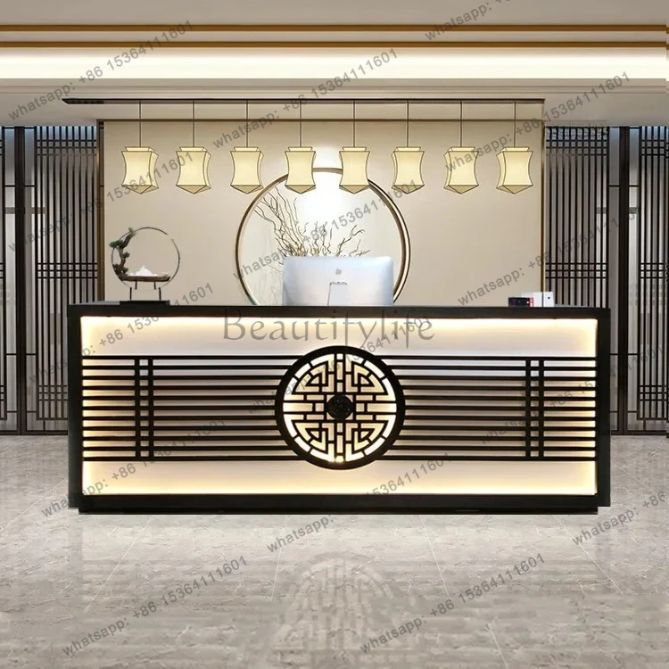 New product retro new Chinese hotel bar checkout page foot bath shop health center reception