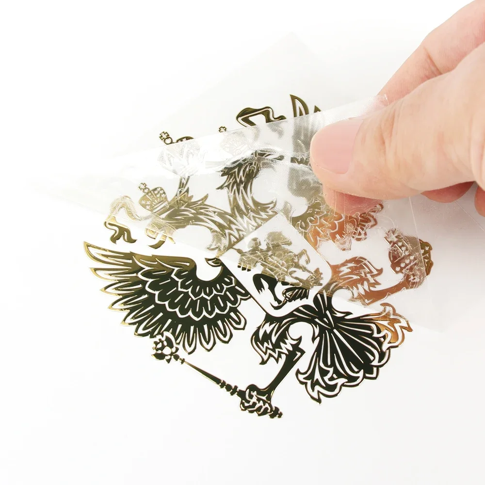 ملحقات السيارة معطف روسي من الأسلحة ملصقات معدنية من النيكل ملصقات السيارات شارات النسر الروسي لملحقات السيارة باللون الذهبي #3