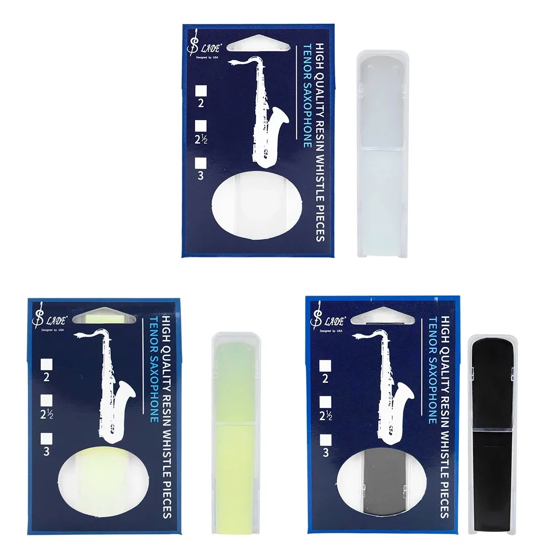 SLADE Saxophone Reeds Strength 2.5 Alto/Tenor/Sprano Sax Clarinet Resin Reeds With Reed Clip Woodwind Instrument Accessories
