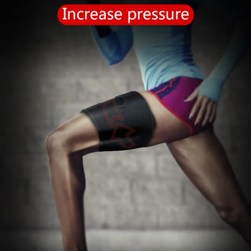 1Pc Thigh Compressed Sleeves Hamstring Support Leg Sleeves High Elastic Support For Sports Warmers Support Protector