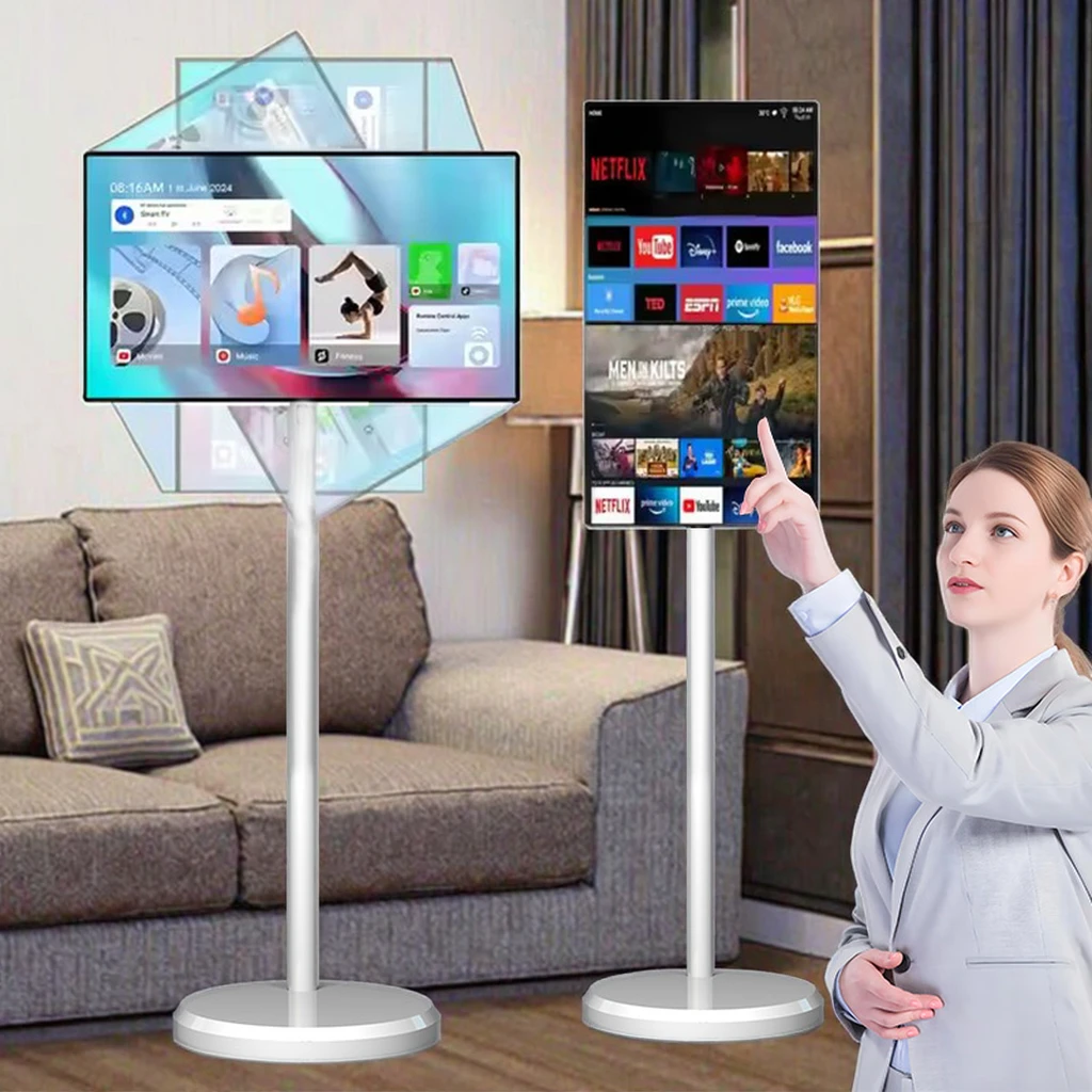 2025 New Digital Displaytouch Screen Smart Tv Smart Screen Television 21.5 Inch White 10 Point Touch Lcd Portable Tv Monitor