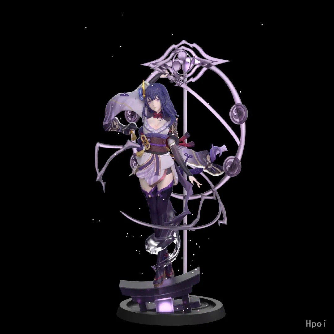 23CM Anime juego Genshin Impact Raiden Shogun figura lindo Anime modelo juguetes colección de regalos figura de acción adornos PVC