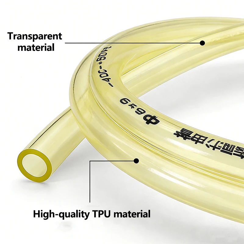 Yellow TPU Gas Fuel Pipe Tear Resistant Pressure Proof Tube ID 3-16mm For RC Model Aircraft Small Gas Engine Fuel Supply