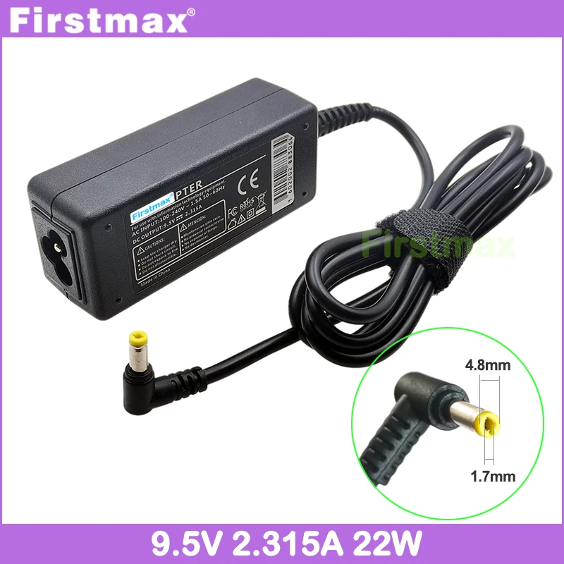 22W AC Adapter Charger 9.5V 2.315A for laptop Asus Eee PC 12G 20G 2G 4G 700 700X 701 702 703 704 801 8G 900 Power Supply