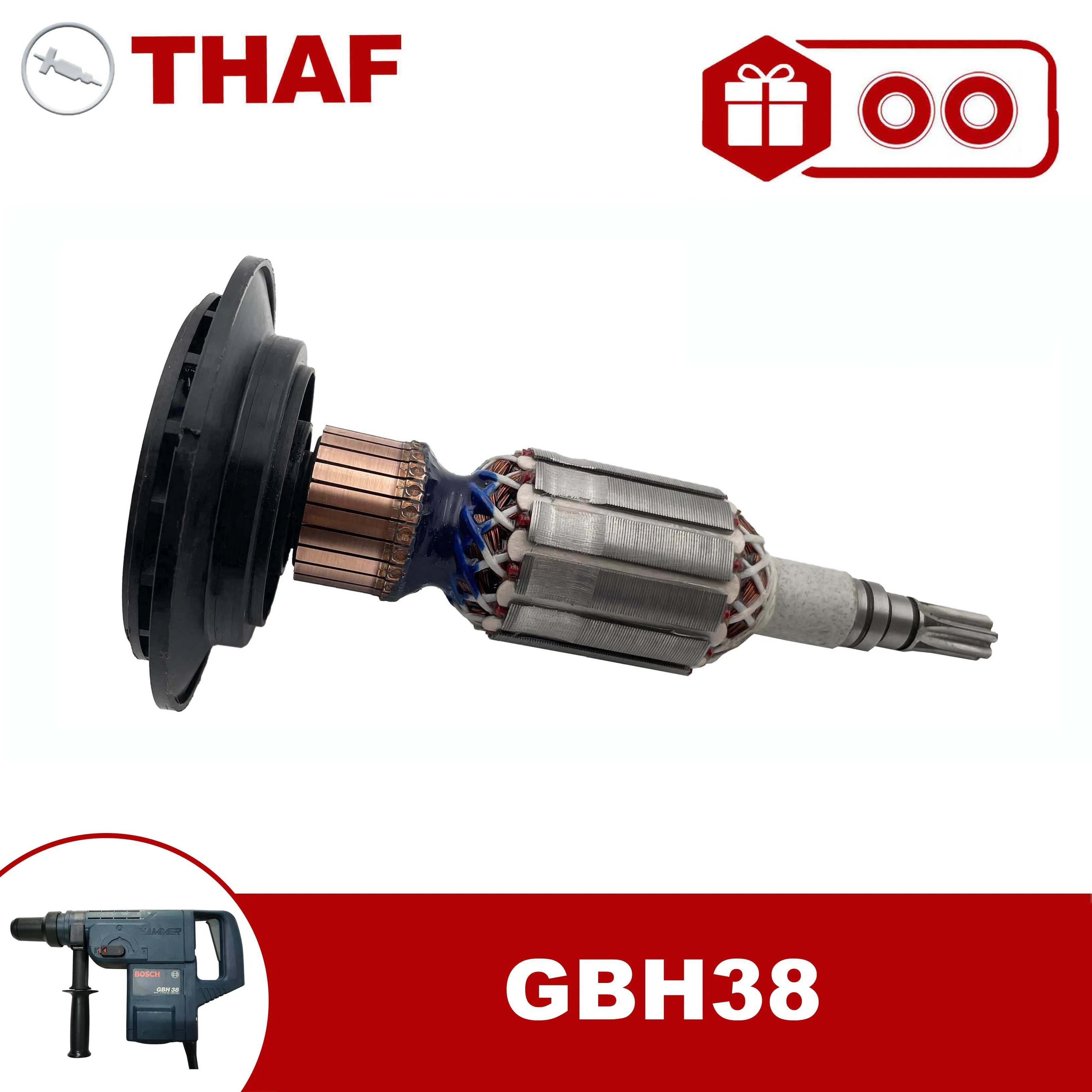 

AC220V-240V Armature Rotor Anchor Replacement for BOSCH Rotary Hammer GBH38 GSH4 GSH5CE GBH 38 GBH5/40DCE GSH 4 GSH 5 CE