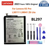 100% Original 4050mAh BL297 Battery For Lenovo K5 Pro L38111 L38041 Z6 Lite Mobile Phone Replacement Batteries Bateria