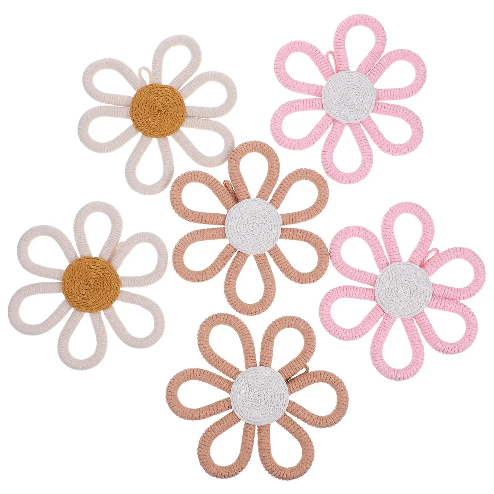 

6 Pcs Children's Room Decoration Flower Bathroom Wall Sign for Nursery Decorative