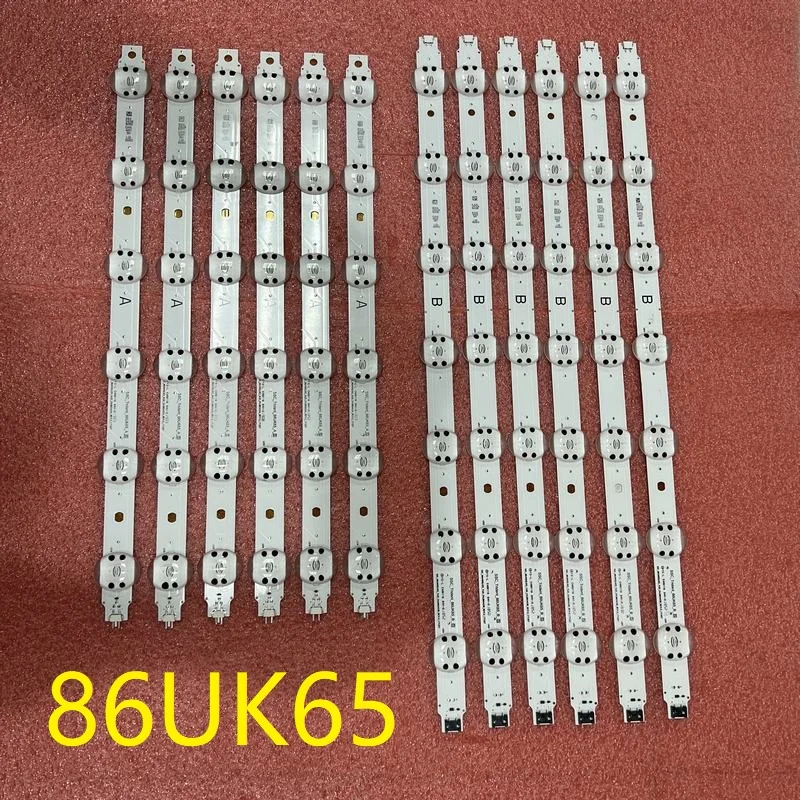 Kit 12pcs LED Backlight strip For TV 86UK6570PUB 86UL3E-TJ 86UK7500 86UK6570 86UK8070 86UN8570 Trident_86UK65_A B SVL860A03A B