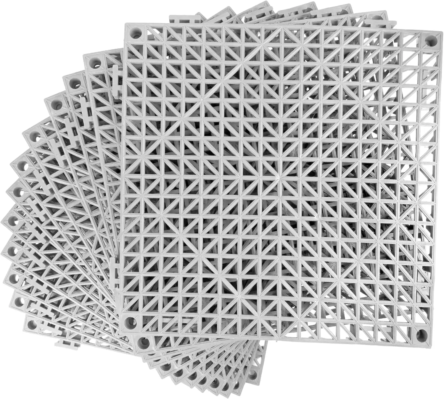 Paquete de 24 baldosas entrelazadas modulares, alfombrillas de drenaje antideslizantes para piscina, patio, baño y uso en exteriores