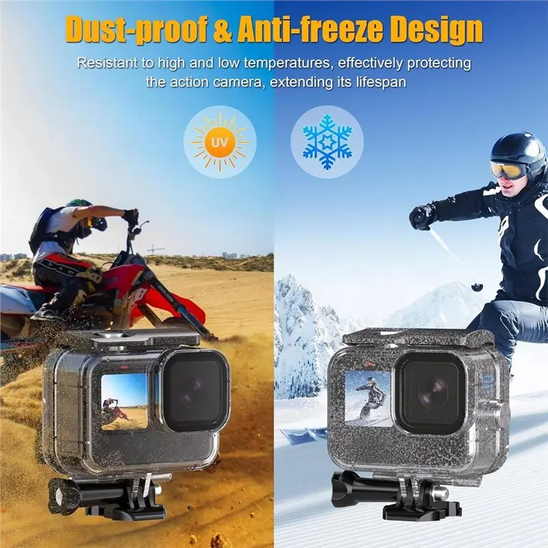 3CGRO-حافظة مقاومة للماء تحت الماء طقم غطس واقي مع 3 عبوات من فلتر الغوص لـ Gopro13 12 11 10 9 #5