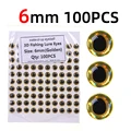 100 piezas doradas de 6 mm