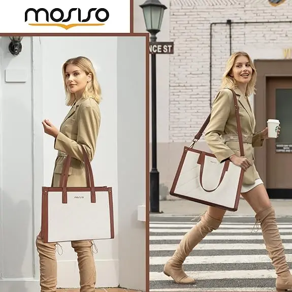 Waterproof Laptop Bag for Women 15.6 inch Laptop Tote Bag for MacBook HP Dell ASUS Acer Notebook Handbag Business Work Bags