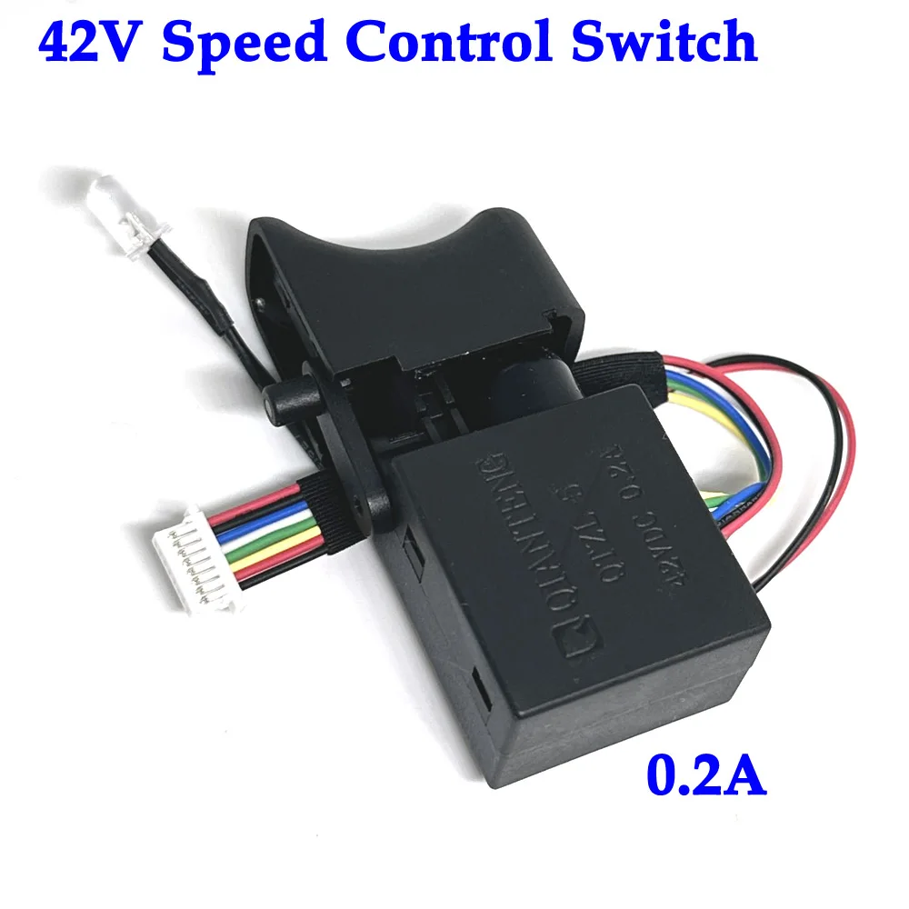 DC 42V 0.2A Drill Speed Controller Drill Switch Lithium Battery Cordless Drill Speed Control Trigger Switch With Small Light