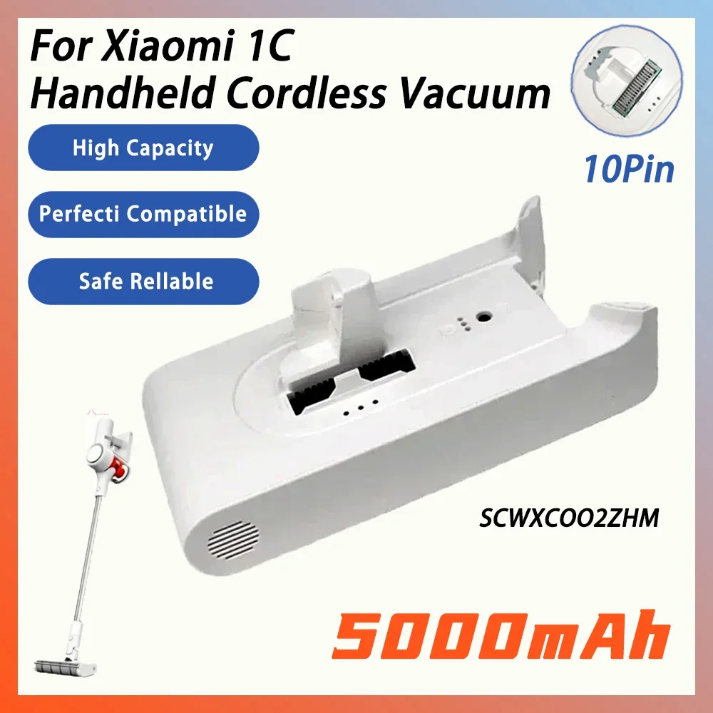5000mAh Battery Replacement Battery 1C-P1916-SDI-25R For Xiaomi Mijia Handheld Wireless Vacuum Cleaner Lite 1C SCWXCQ02ZHM