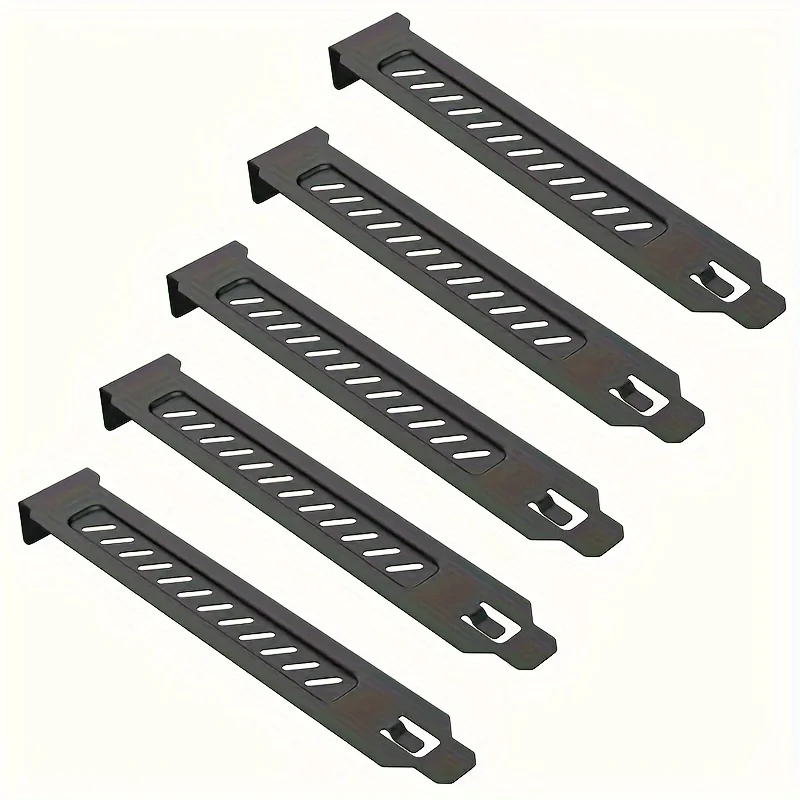 5-piece PCI slot cover, PC filter, dust filter for cooling fan, metal material, suitable for desktop computer chassis