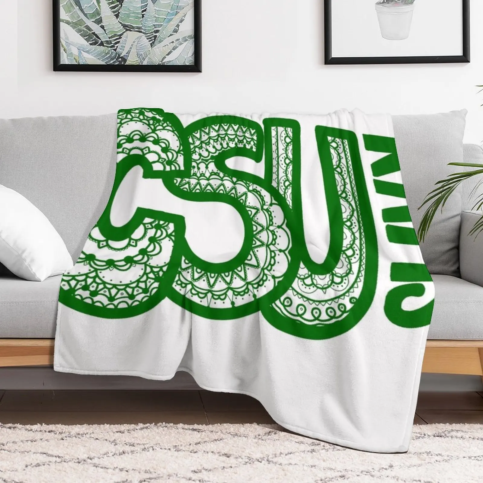 CSU Colorado State Green Rams Throw Blanket Cozy Microfiber Throw Blanket for Home Bedroom
