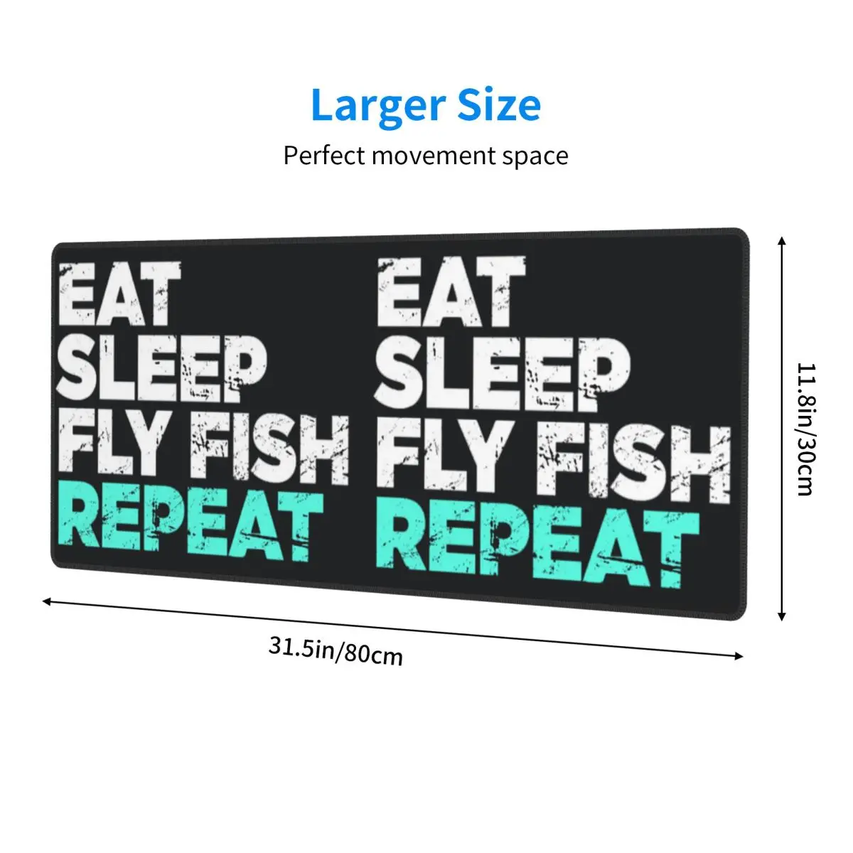 Large Mouse Pad Eat Sleep Fly Fish Fly Fishing Graphic Gamer PC Laptop Mats Keyboard Carpet Computer Gaming Office Desk Mat