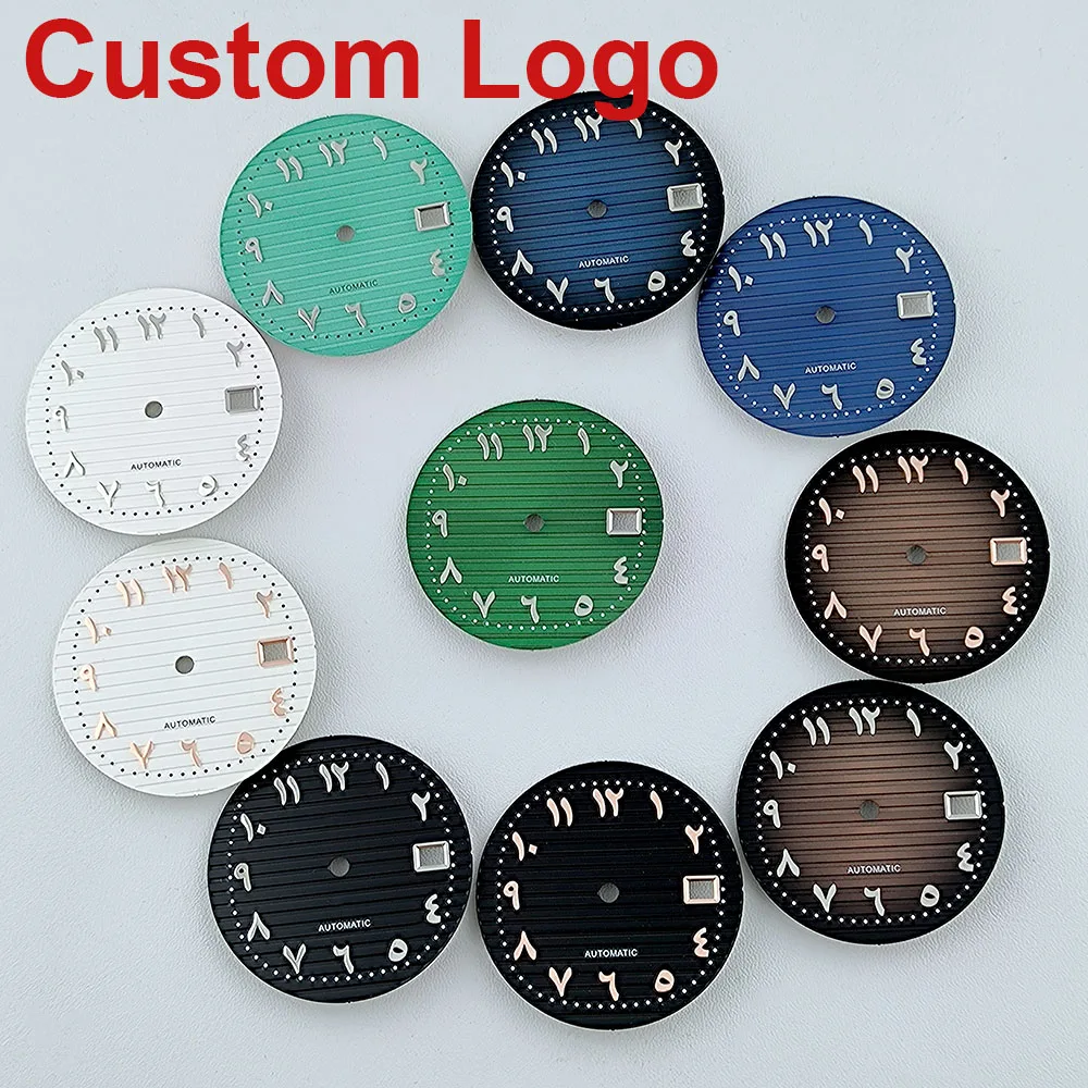 Watch Dial N H35 dial Custom Logo Dial Arabic Numeral Dial No luminous fit N H35/N H36 movement watch accessories repair tools