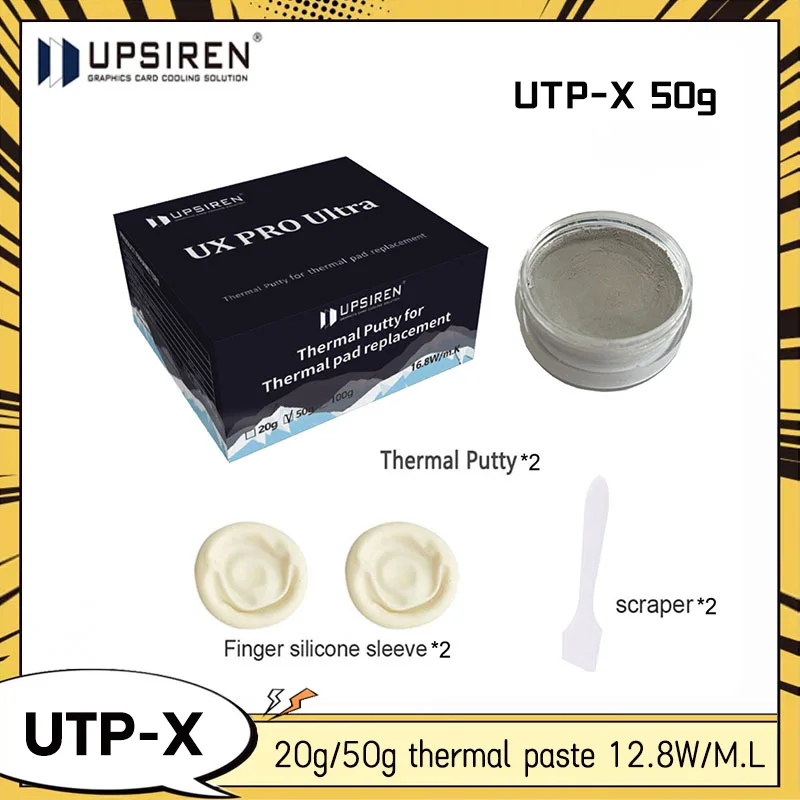 UPSIREN UTP-X Ultra16.8W/MK Thermal Paste VGA GPU IC Processor Quick Cooling Heat Dissipation Paste Replacement Insulated Putty