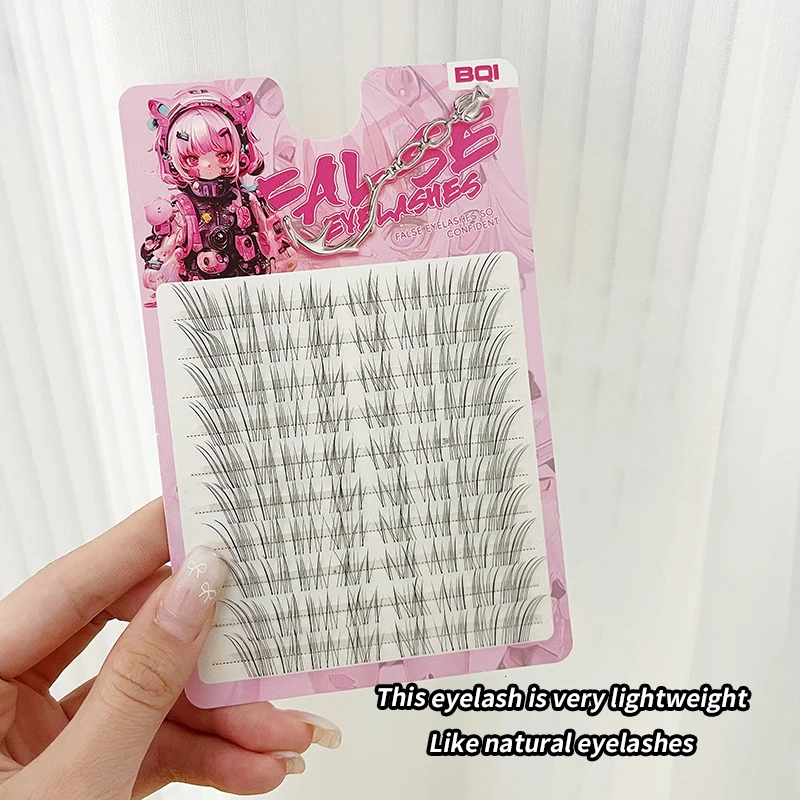 BQI 작은 사선 인조 속눈썹, 눈을 생기있게 커보이게 해주는 소녀스러운 매력, 한국 걸그룹 스타일, ea