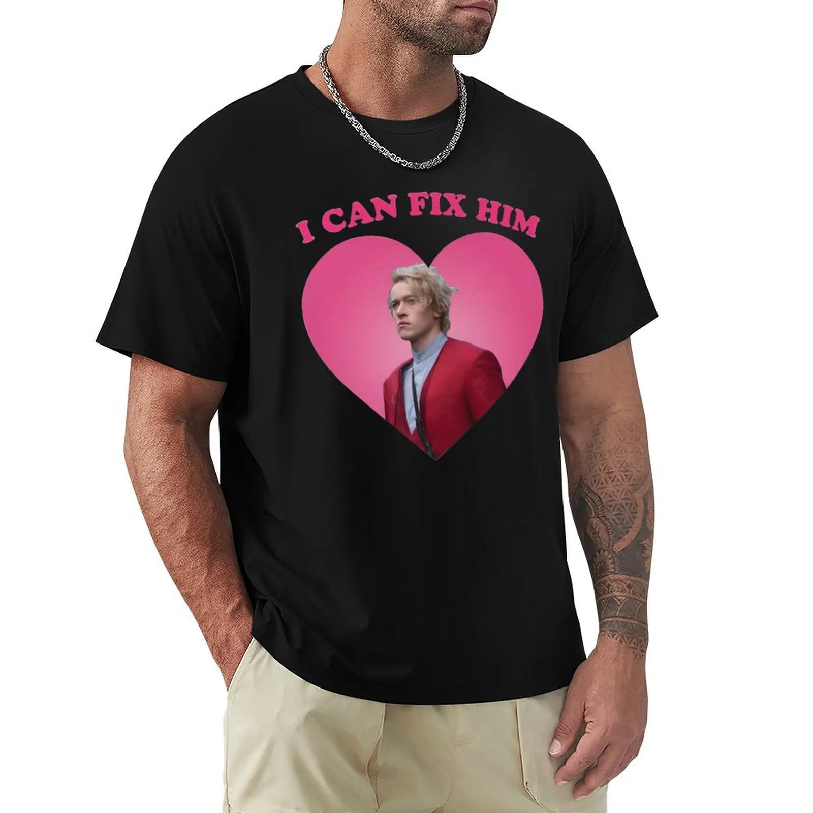 I can fix him Coriolanus Snow T-Shirt Vintage Print Crew Neck Tee