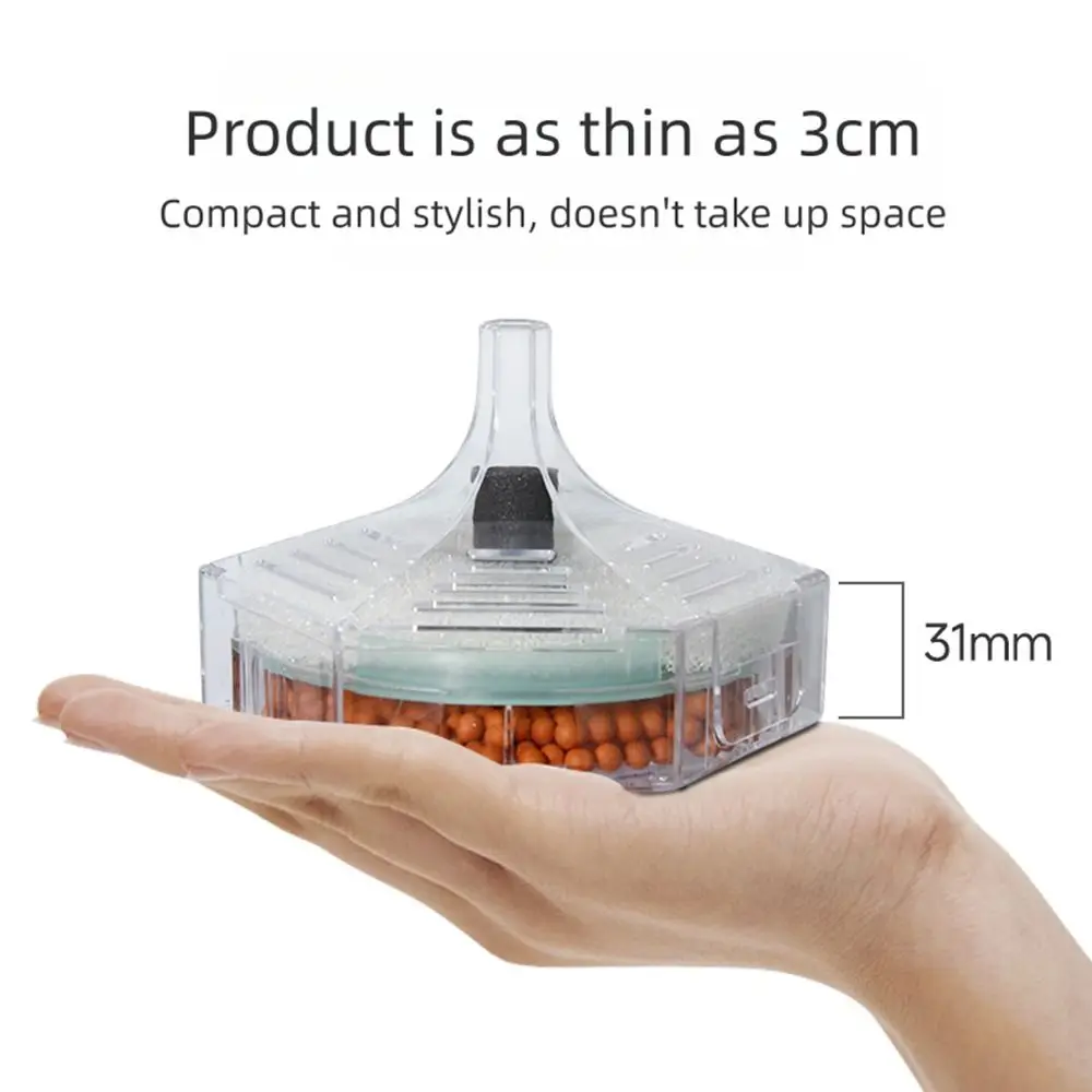New Portable Aquarium Fish Tank Filter Thin Round 3-in-1 Filter Transparent Aquarium Accessories for Small Aquariums