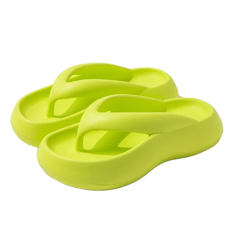 Women's flip-flops summer thick-soled high-end slippers EVA beach vacation toe-off women's outdoor slides