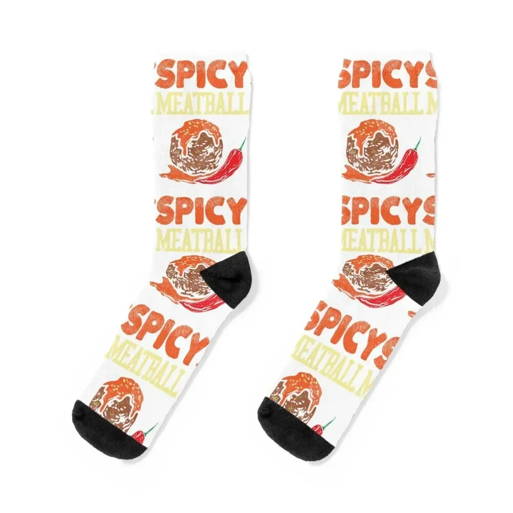 

Spicy Meatball T-Shirt Socks kawaii golf sheer Boy Socks Women's