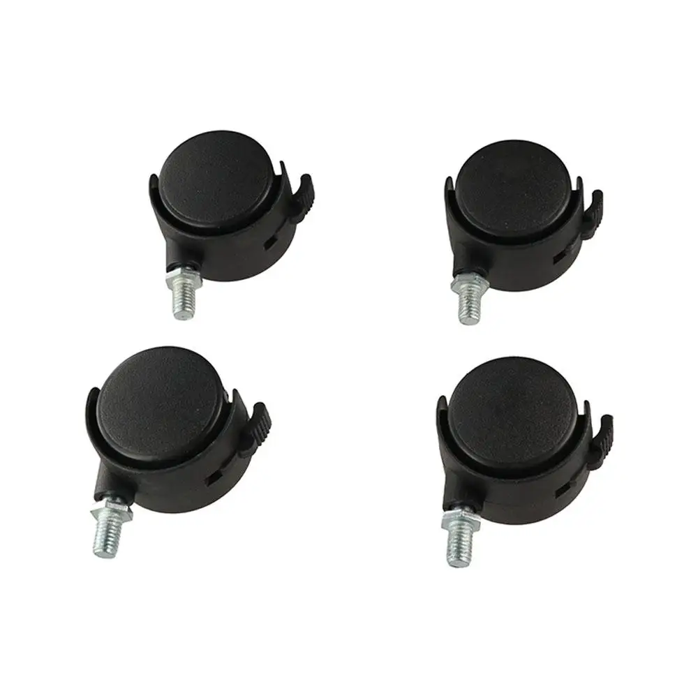 4Pcs Nylon For Industrial Furniture Trolley with Brake Plate M8 Screw Office Chair Caster Roller Furniture Caster Chair Wheel