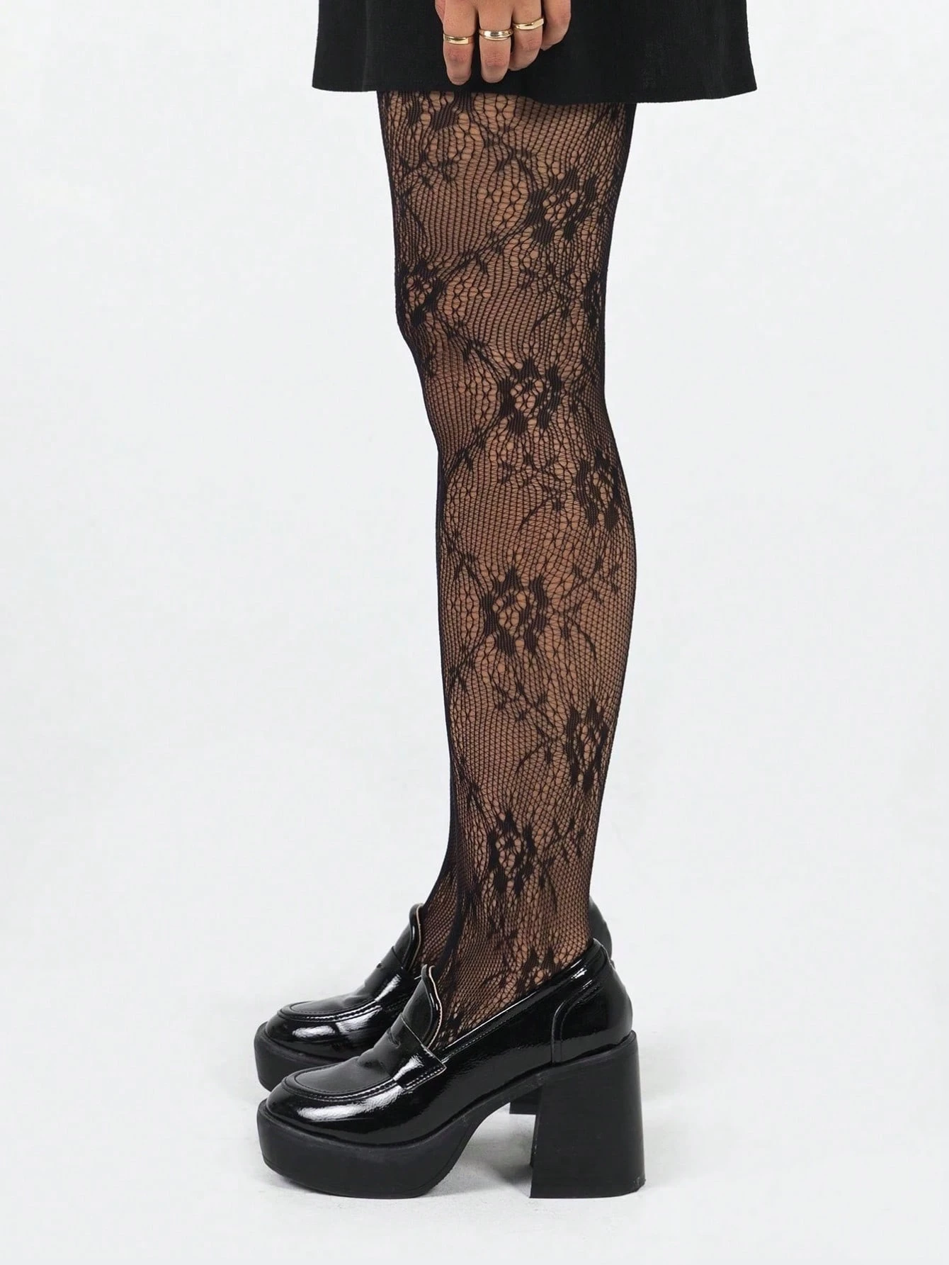 Women's Black Floral Lace Fish - đánh giá và giá Tights Pantyhose Sheer