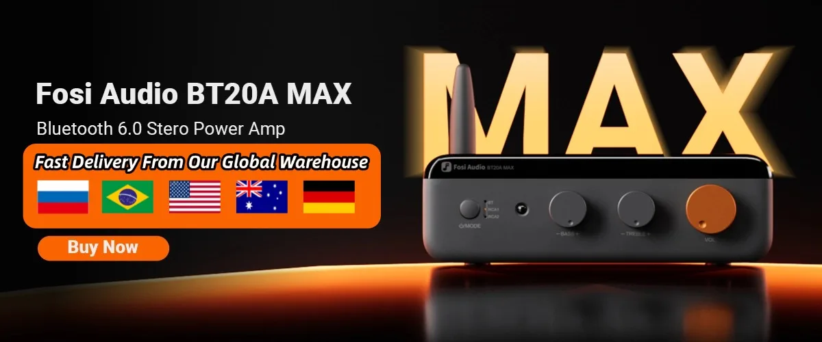 Fosi Audio BT20A MAX Bluetooth 6.0 Verstärker 2.1-Kanal Hifi-Stereo-Verstärker PFFB 300W*2 Klasse D Hochleistungsverstärker für den Außenbereich – Detail 1
