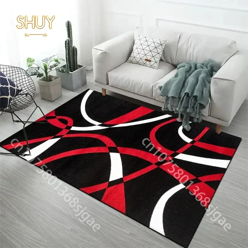 

Fashion Gray Black White Carpet For Living Room Decor Modern Sofa Table Large Area Rugs Bedroom Anti-slip Floor Mat Hallway