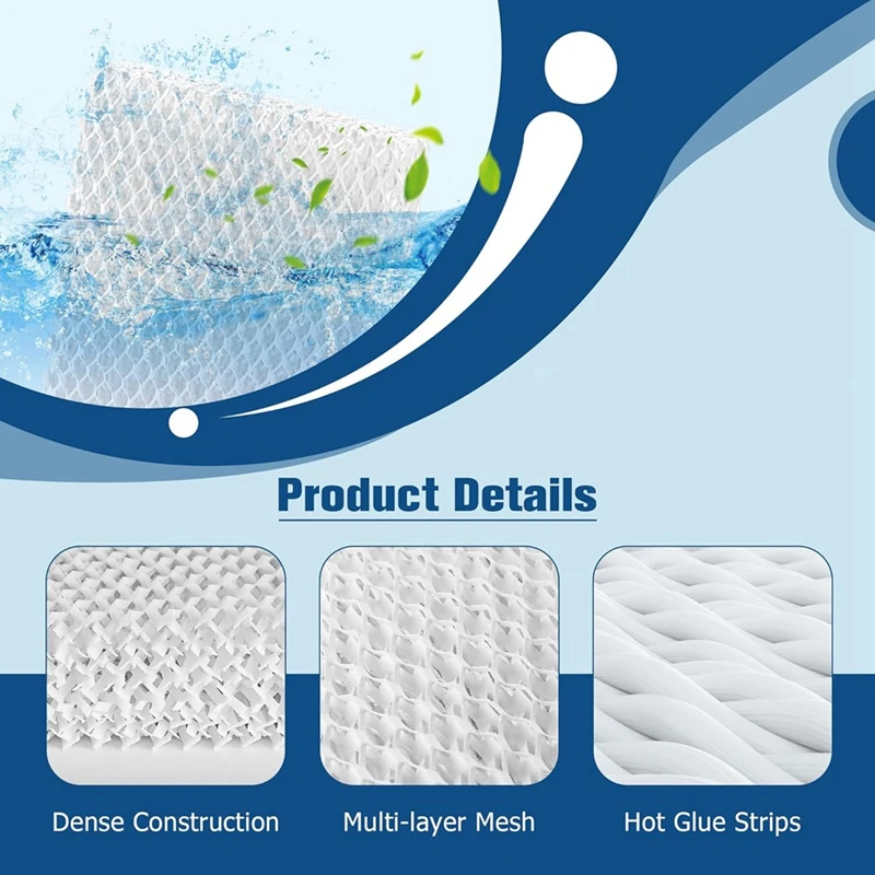 Filtro Wicking Umidificador HFT600, Peças sobressalentes para Honeywell HEV615, Série HEV620, Pacote 6