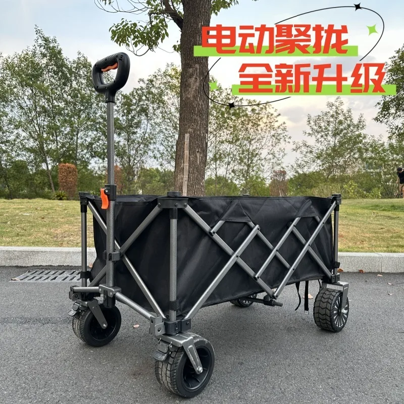 Electric gathering camper camper camper large foldable grocery shopping cart camping electric car portable trailer