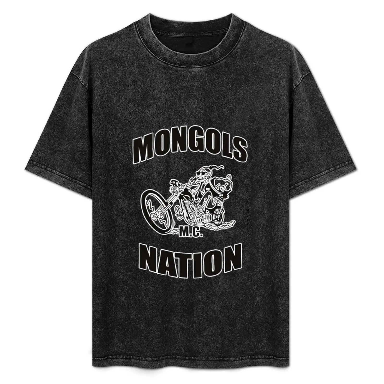 

Mongols MC T-Shirt Simple Solid Color Crew Neck Tee