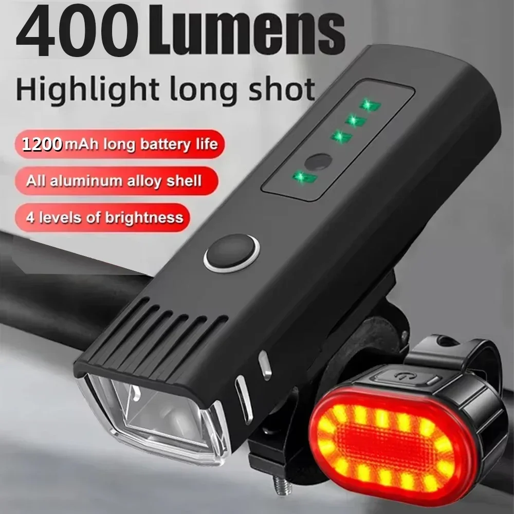 

New Bicycle Front Light Bright Bike Led Flashlight Bicycle Lantern USB Rechargeable MTB Bike Rear Lamp for Cycling Headlight