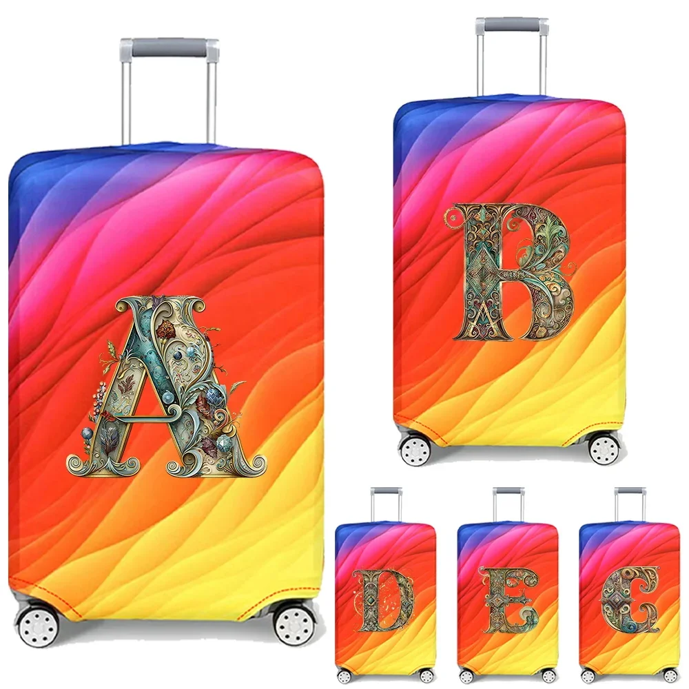 Luggage Protective Cover Stretch Fabric Luggage Protective Covers Dust Cover Anti-Scratch Suitcase Covers Graphic Letter Series