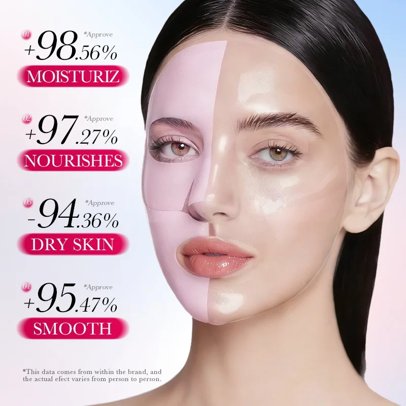 3 Pairs of Pink Cherry Collagen Gel Face Cream Nourish, Moisturize, Deeply Clean and Revitalize Skin