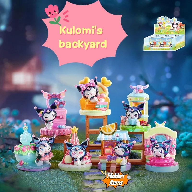 Caixa cega de anime kuromi galvanizada com luz noturna, artesanato em resina, pequenos presentes, feriados, decoração de mesa, presente de aniversário