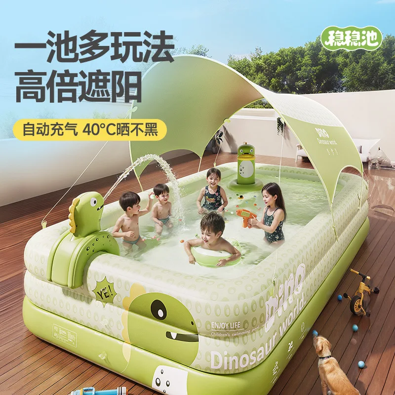 Large Inflatable Swimming Pool Kids Family Outdoor Water Play Pool Portable Inflatable Bathtub Entertainment Water Park Pool
