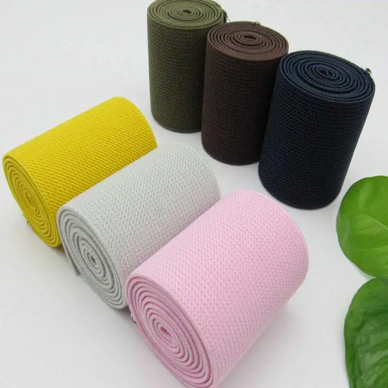 7.5CM wide  high quality durable pants skirt belt Color Elastic Band / Twill Elastic Tape  Latex Elastic Tape Rubber Band