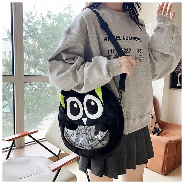 35cm アニメ「羅小黑」ぬいぐるみ PVC 透明 イタバッグ グッズ バッジ ディスプレイバッグ バックパック ギフト