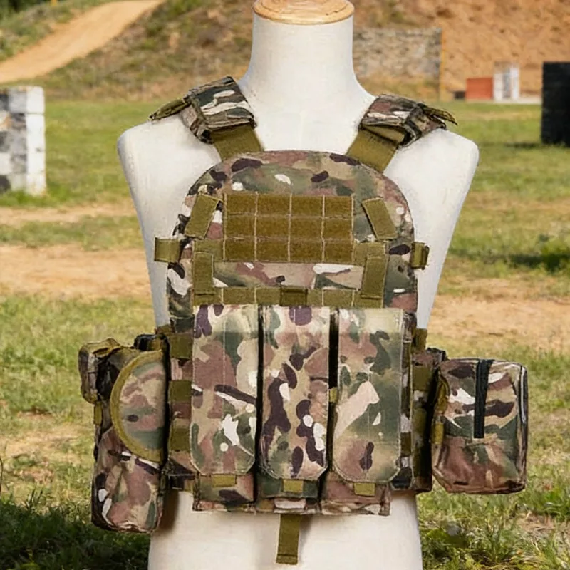 

Tactical Vest with Multiple Pockets Multifunctional Wear-resistant Outdoor Mountaineering and Hunting Tactical Stab Proof Suit