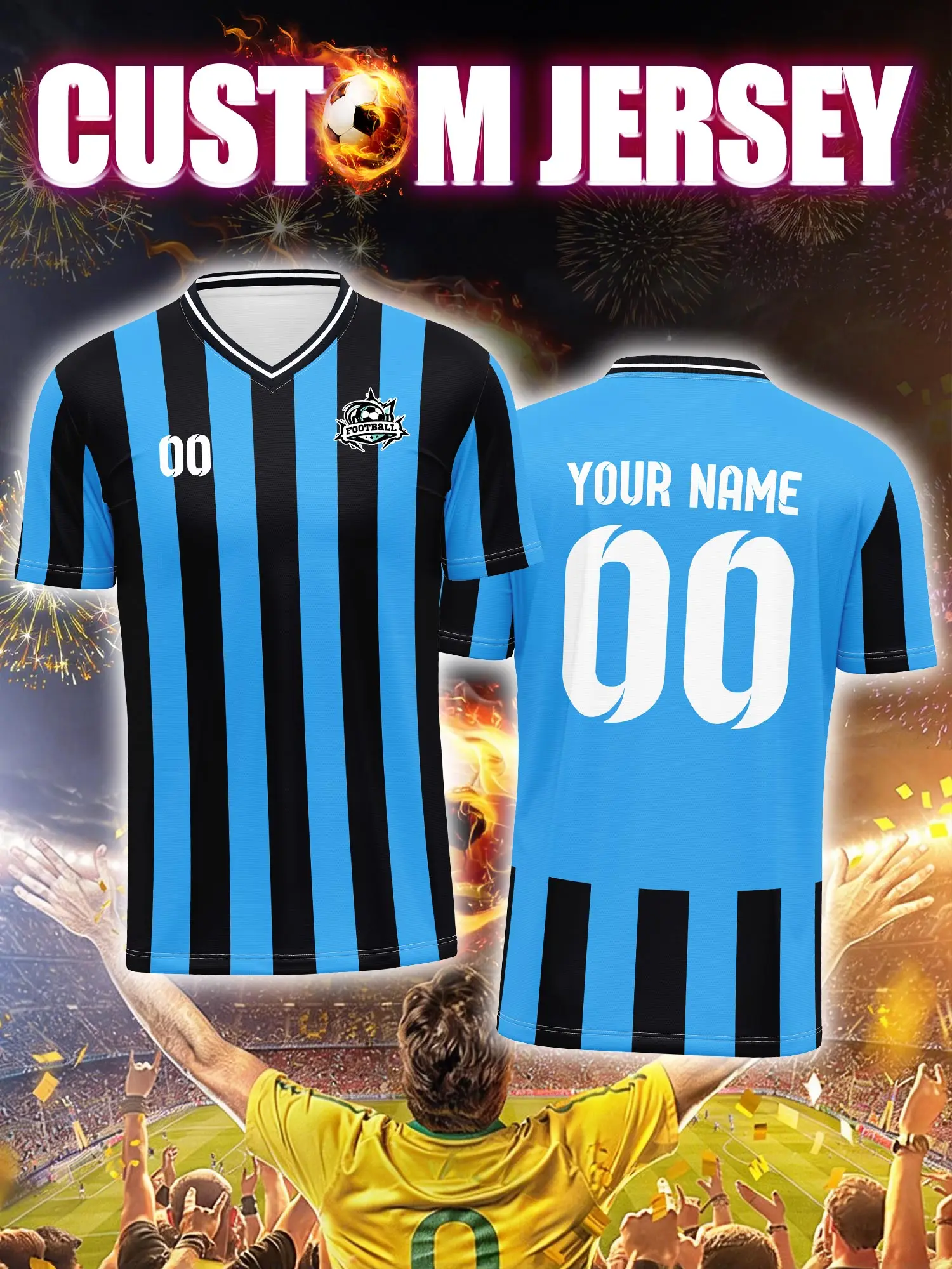 

Футболка для футбола с индивидуальным изображением, номером и именем, редкая эксклюзивная коллекционная версия для фанатов.